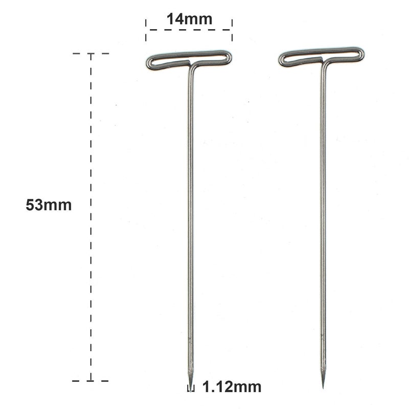 TKMOS 100 Pieces Stainless Steel T-Pins with Clear Box, 53mm/2 inch - Image 3